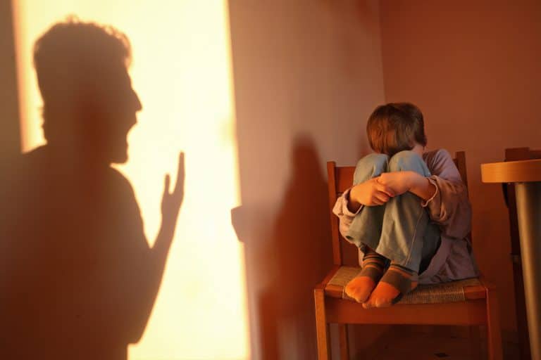Young boy experiencing violence